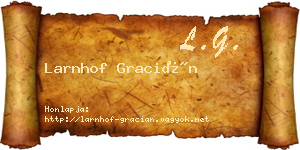 Larnhof Gracián névjegykártya